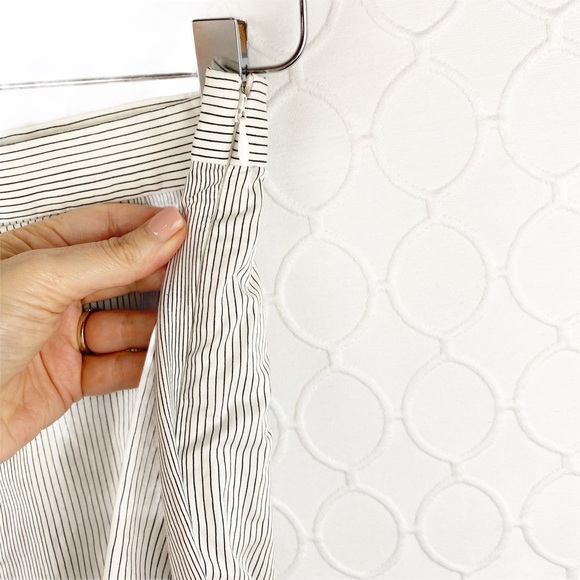 COS Striped Pleated High Rise Gaucho Shorts Preppy Academia Size 4 - Picture 7 of 10